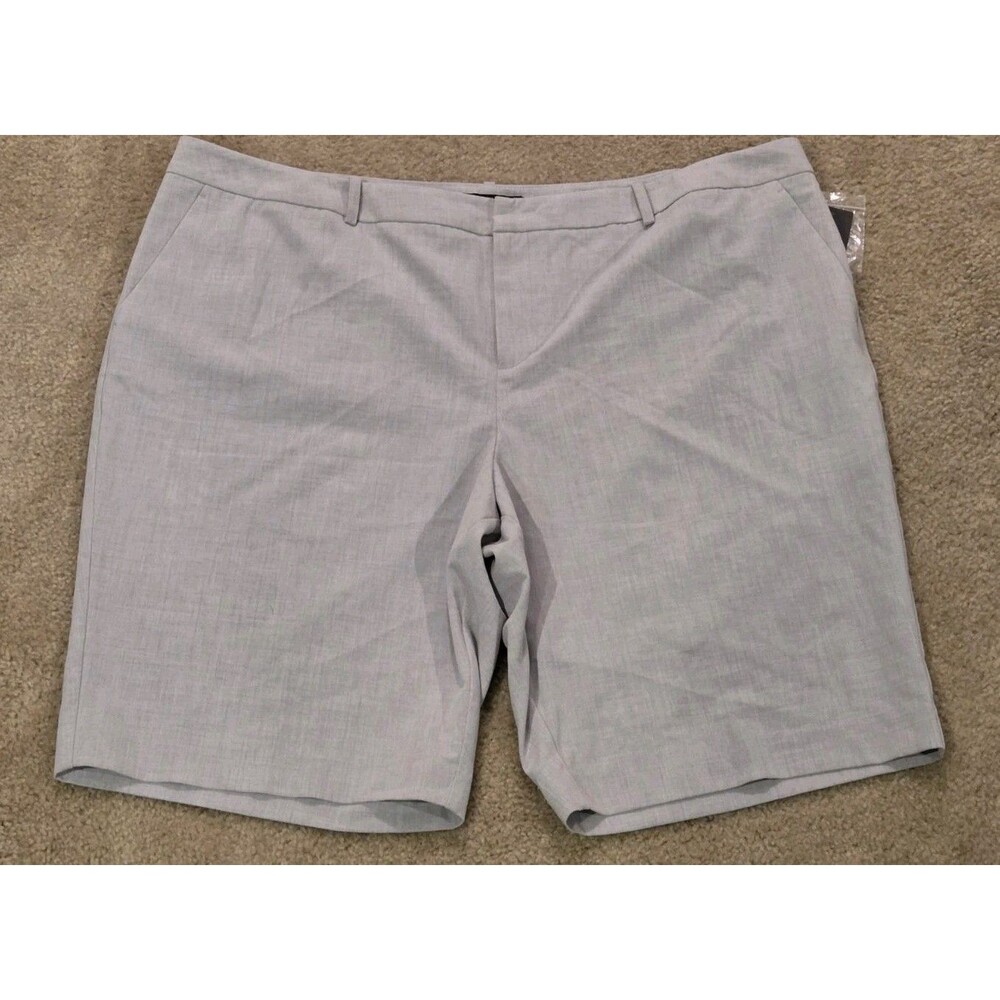 Mossimo Stretch Light Gray Bermuda Shorts Plus - Size 24W